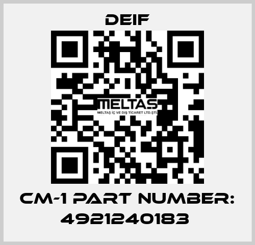 CM-1 part number: 4921240183  Deif