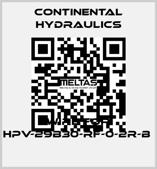 wire for HPV-29B30-RF-0-2R-B  Continental Hydraulics