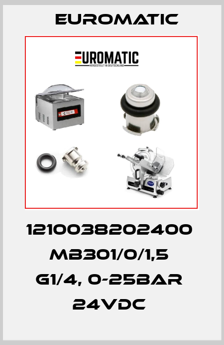 1210038202400  MB301/0/1,5  G1/4, 0-25BAR  24VDC  Euromatic