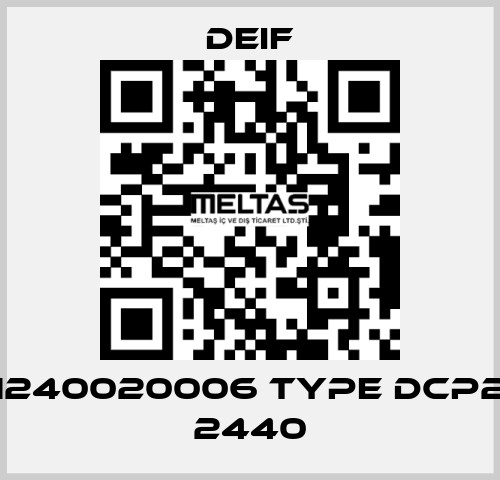 1240020006 Type DCP2 2440 Deif