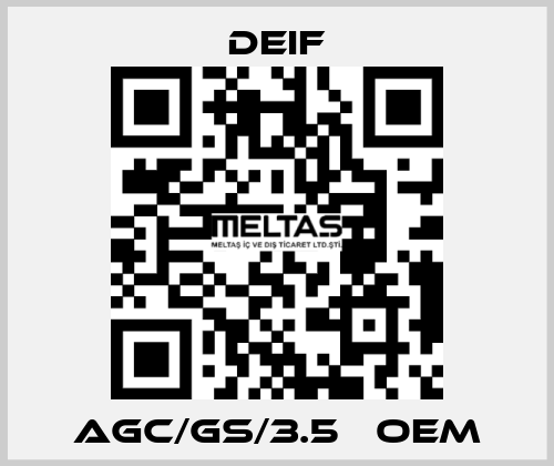 AGC/GS/3.5   oem Deif