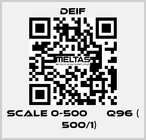 scale 0-500 А ЕQ96 ( ТТ500/1) Deif