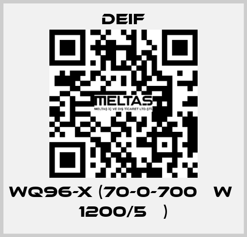 WQ96-x (70-0-700 кW  1200/5А ) Deif