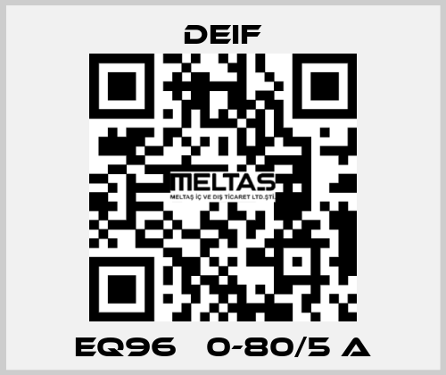 EQ96   0-80/5 A Deif