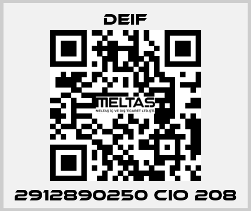 2912890250 CIO 208 Deif