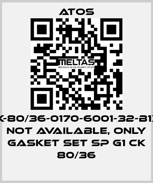 CK-80/36-0170-6001-32-B1X1 not available, only gasket set SP G1 CK 80/36 Atos
