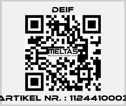 Artikel Nr. : 1124410003 Deif