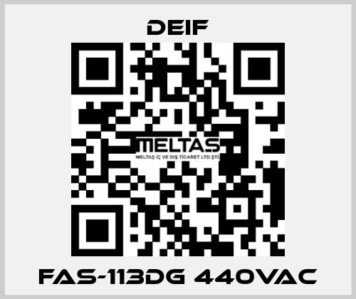 FAS-113DG 440VAC Deif