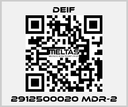2912500020 MDR-2 Deif