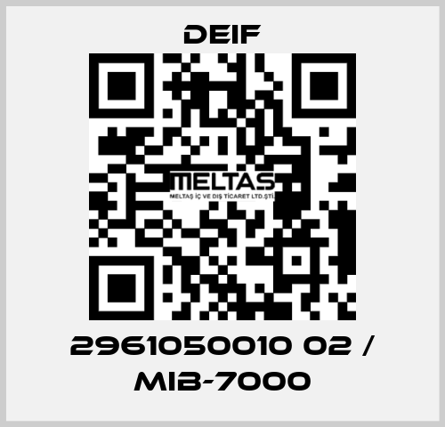 2961050010 02 / MIB-7000 Deif