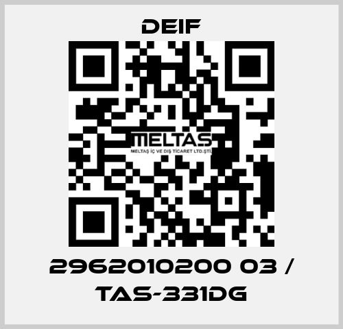 2962010200 03 / TAS-331DG Deif