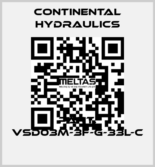Part. VSD03M-3F-G-33L-C Continental Hydraulics