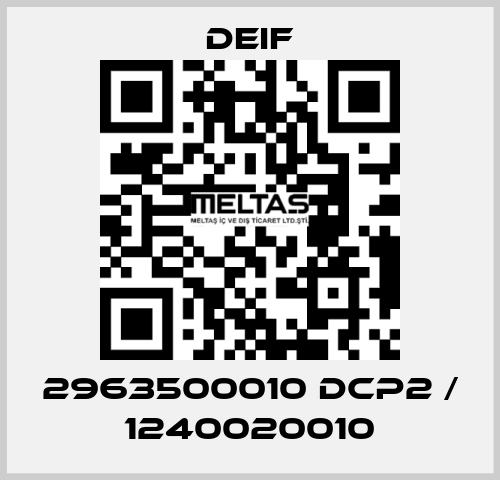 2963500010 DCP2 / 1240020010 Deif
