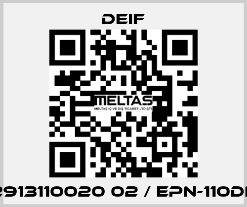 2913110020 02 / EPN-110DN Deif