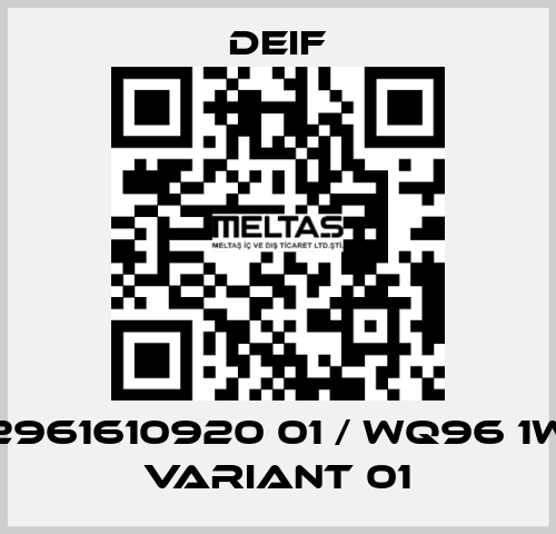 2961610920 01 / WQ96 1W Variant 01 Deif