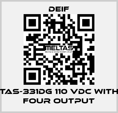 TAS-331DG 110 VDC with four output Deif