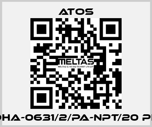 DHA-0631/2/PA-NPT/20 PE Atos