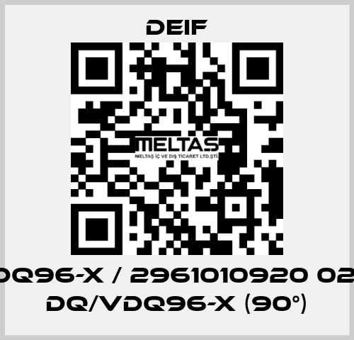 DQ96-x / 2961010920 02, DQ/VDQ96-x (90°) Deif