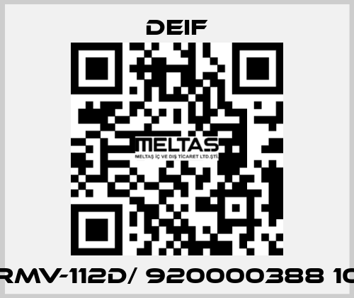 RMV-112D/ 920000388 10 Deif