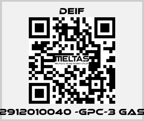 2912010040 -GPC-3 Gas Deif
