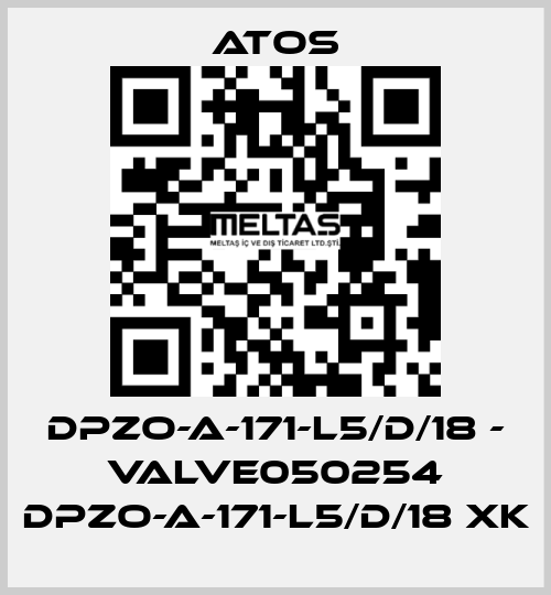 DPZO-A-171-L5/D/18 - VALVE050254 DPZO-A-171-L5/D/18 XK Atos
