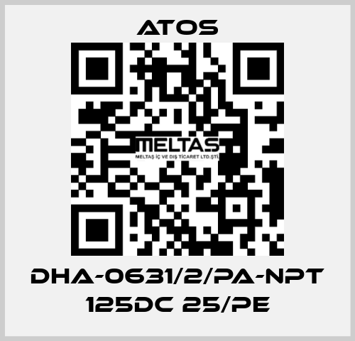 DHA-0631/2/PA-NPT 125DC 25/PE Atos