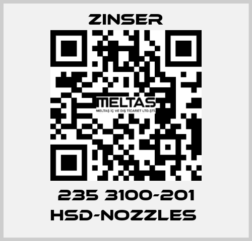 235 3100-201 HSD-nozzles  Zinser