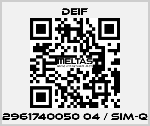 2961740050 04 / SIM-Q Deif
