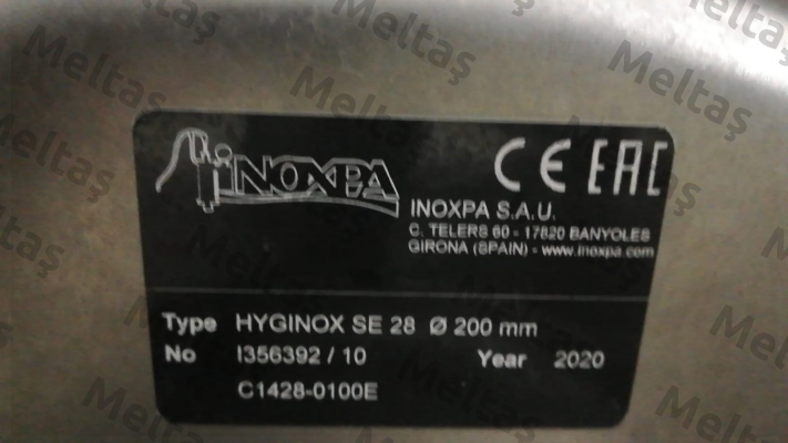 bellows for I356392/10 Inoxpa