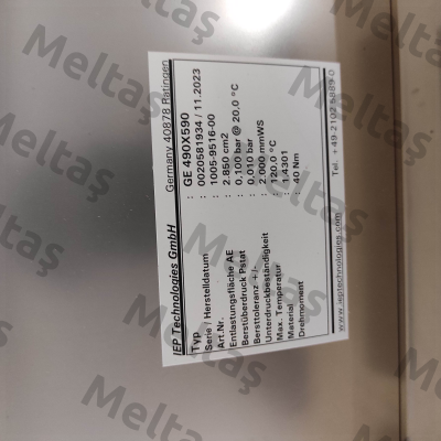 Nr. 1005-9516-00 Type GE 0490x0590 mm Brilex