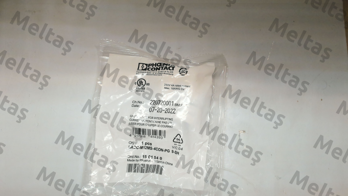SACC-M12MS-4CON-PG 9-SH, ORDER NO: 1501540 Phoenix Contact