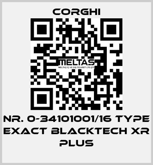 Nr. 0-34101001/16 Type EXACT BlackTech XR PLUS Corghi
