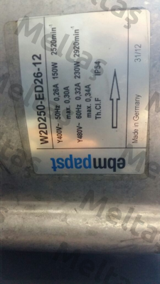 W2D250-ED26-12 - OEM EBM Papst