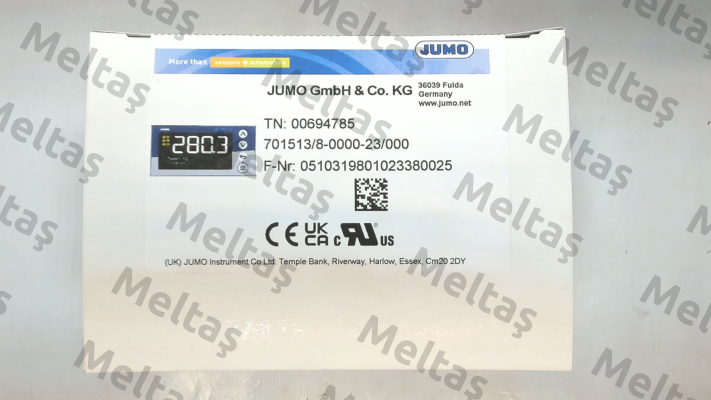 p/n: 694785, Type: 701513/8-0000-23/000 Jumo
