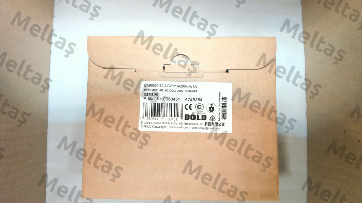 p/n: 0063451, Type: BA9053/412 AC20mA/200mA/1A Dold