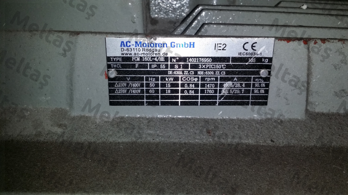 FCM 160L-4/HE obsolete, replaced by IE2AC16L4024  AC Motoren