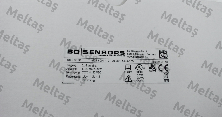 DMP 331 P / 501-6001-1-3-100-C61-1-0-2-205 Bd Sensors