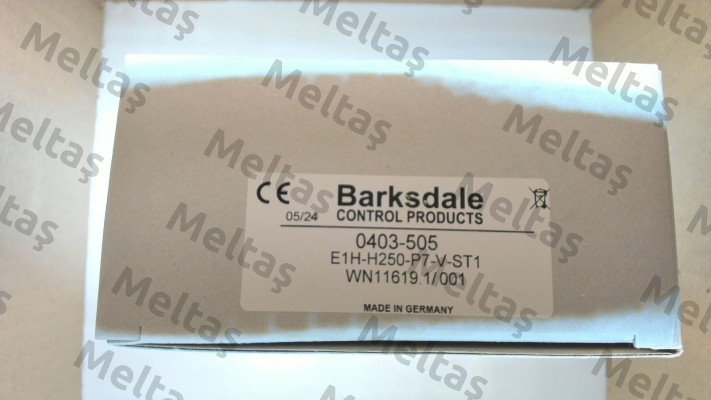 P/N: 0403-505, Type: E1H-H250-P7-V-ST1 Barksdale