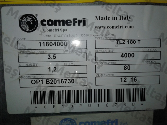 TLZ 180 TA  Comefri