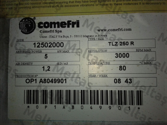 TLZ 250 RA Comefri