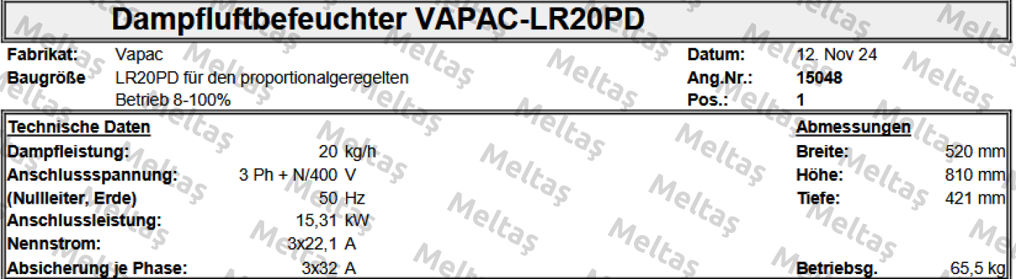 JLR 20 PD Vapac