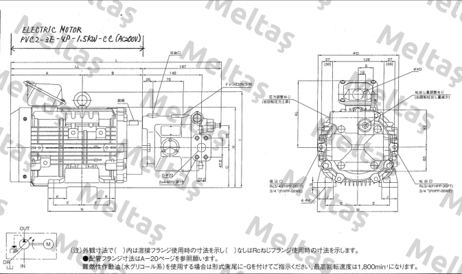  PVC2-3E-4P-1.5KW-CC(AC200V)  JTEKT FLUID POWER SYSTEMS CORPORATION (ex. Toyooki)