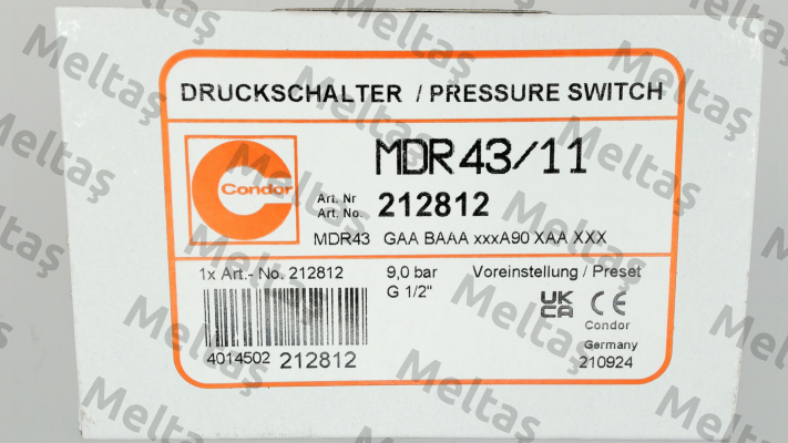 P/N: 212812, Type: MDR 43/11 Condor
