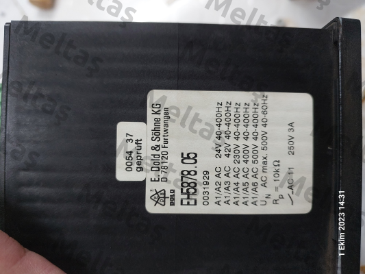 p/n: 0031929, Type: EH5878.05 AC24,42,230,400,500V 50K Dold
