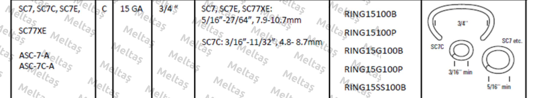RING15G100P-ASC Ample