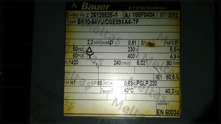 BK10-54VU/DSE09XA4-TF  Bauer