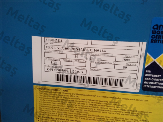 NPA 800 RD S4 Comefri
