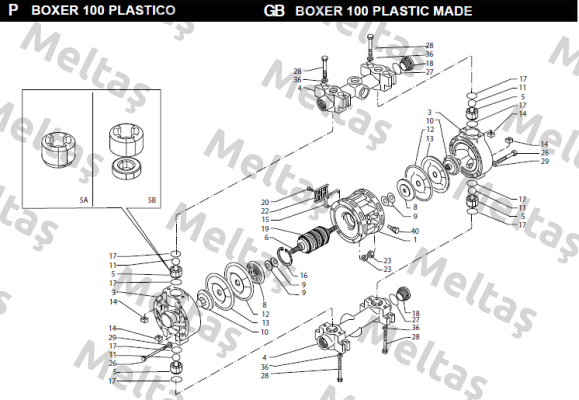 pneumatic exchanger - item 19 FOR BOXER 150 Debem