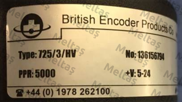 725/3-S-F1-5000-Q-HV-2-SY-ST-IP50 British Encoder