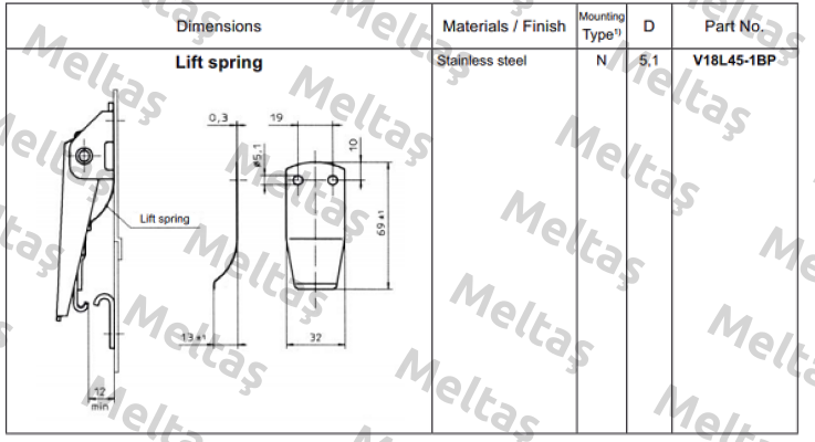 V18L45-1BP  Camloc